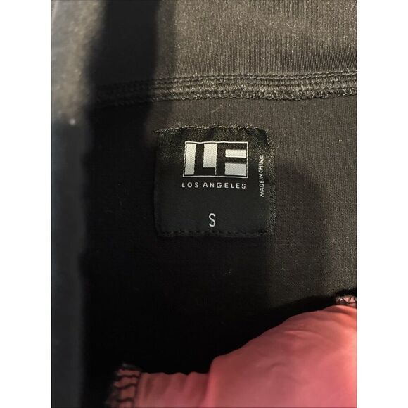 LF Los Angeles Sport Black Orange Crop Long Sleeve Oversized Jacket Small - Picture 4 of 5